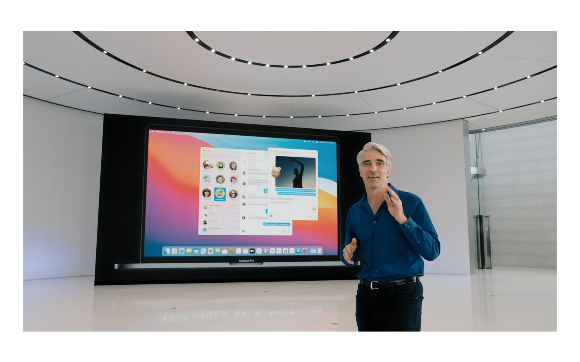 Старший вице-президент Крейг Федериги представляет новый дизайн macOS Big Sur macOS Big Sur