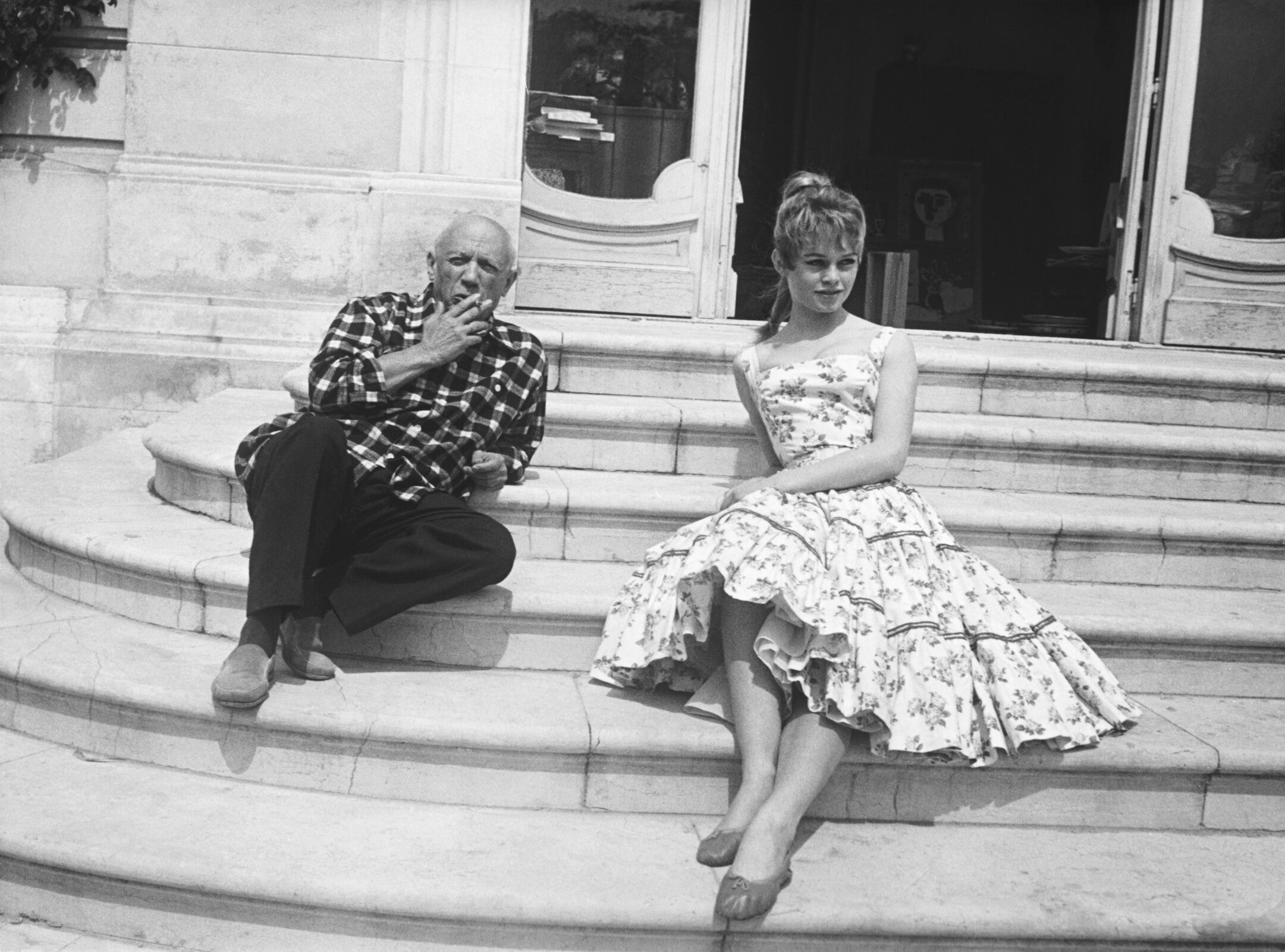 Брижит Бардо и Пабло Пикассо, 1956 Брижит Бардо и Пабло Пикассо, 1956