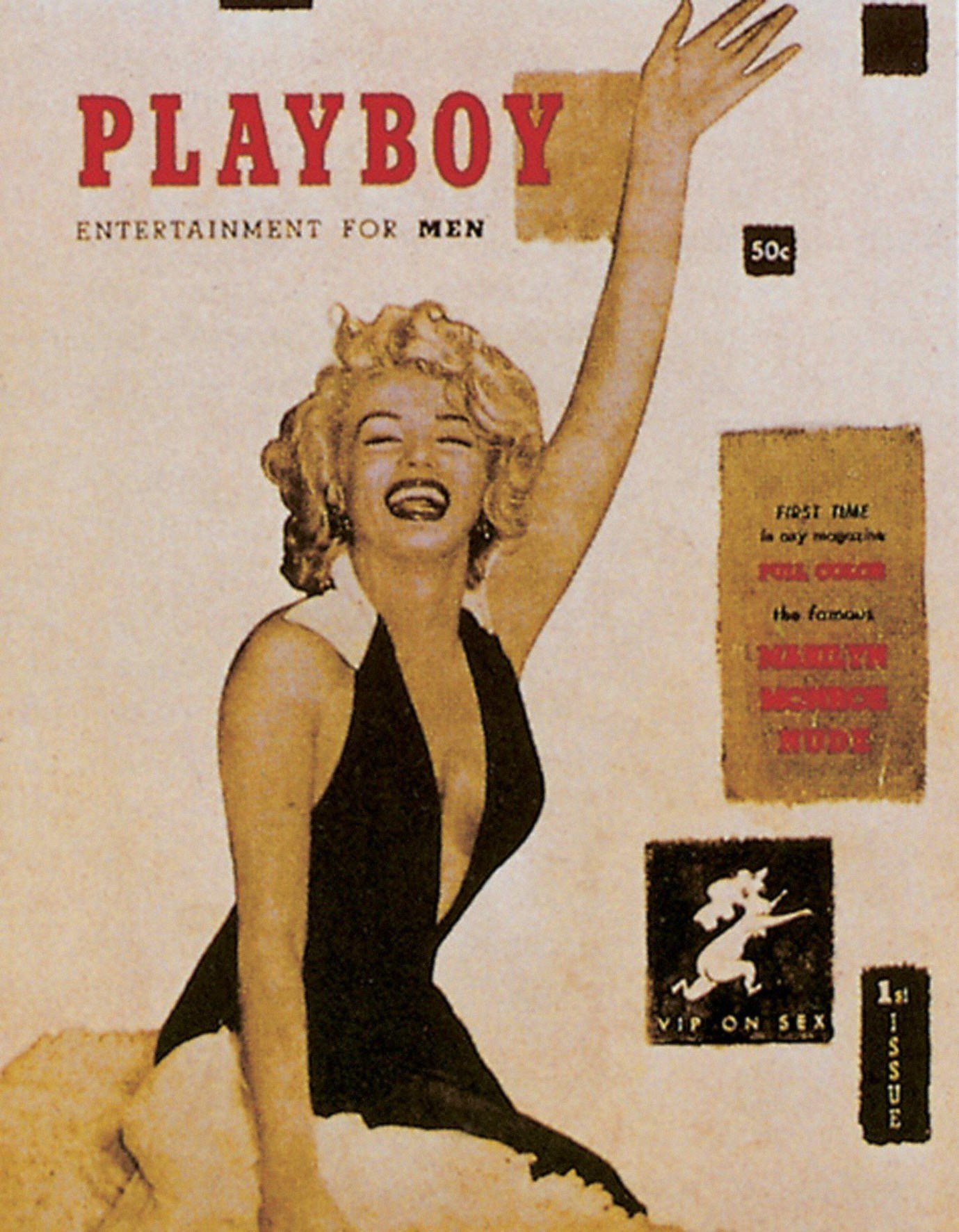 Мэрилин Монро на обложке первого номера Playboy, 1950 год Мэрилин Монро на обложке первого номера Playboy, 1950 год