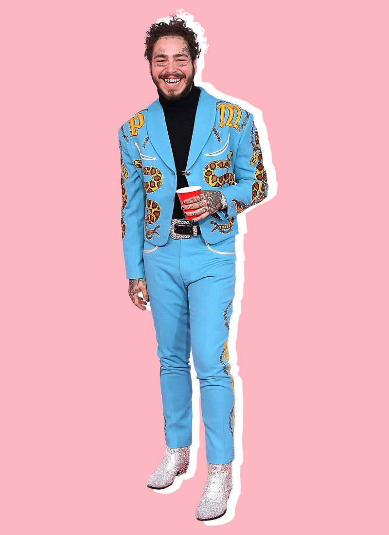 Post Malone на церемонии American Music Awards в Лос-Анджелесе, октябрь 2018 Post Malone на церемонии American Music Awards в Лос-Анджелесе, октябрь 2018