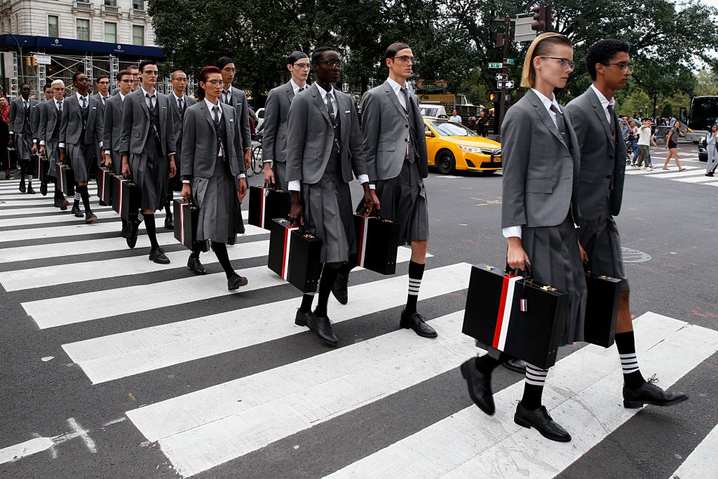 Перформанс Thom Browne в Нью-Йорке Перформанс Thom Browne в Нью-Йорке