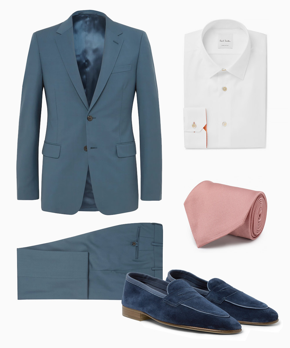 Костюм Prada, 146000 рублей, рубашка Paul Smith, 11900 рублей, галстук Tom Ford, 14700 рублей, лоферы Edward Green, 33200 рублей Костюм Prada, 146000 рублей, рубашка Paul Smith, 11900 рублей, галстук Tom Ford, 14700 рублей, лоферы Edward Green, 33200 рублей