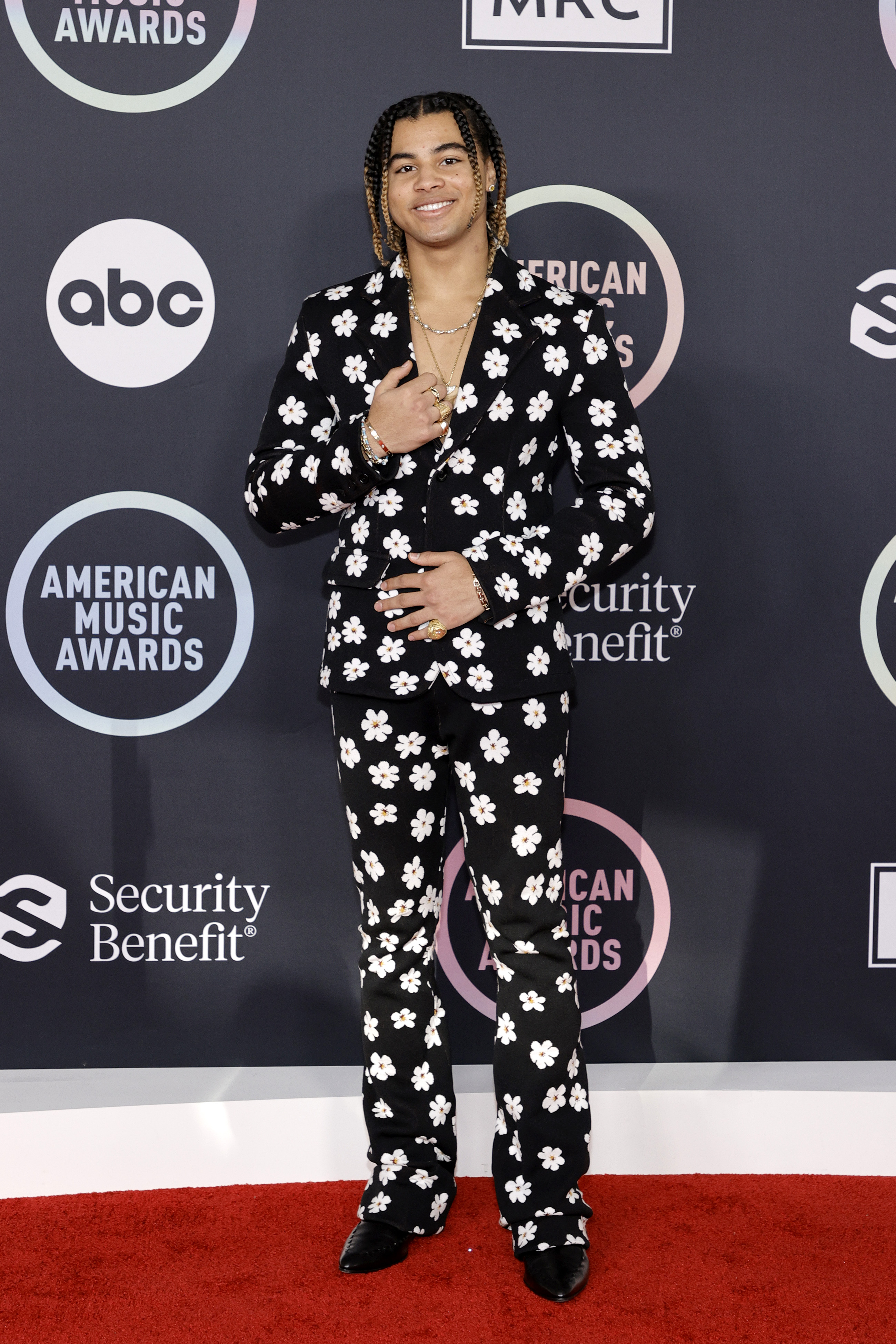 24kGoldn 24kGoldn attends the 2021 American Music Awards at Microsoft Theater on November 21, 2021 in Los Angeles, California. (Photo by )