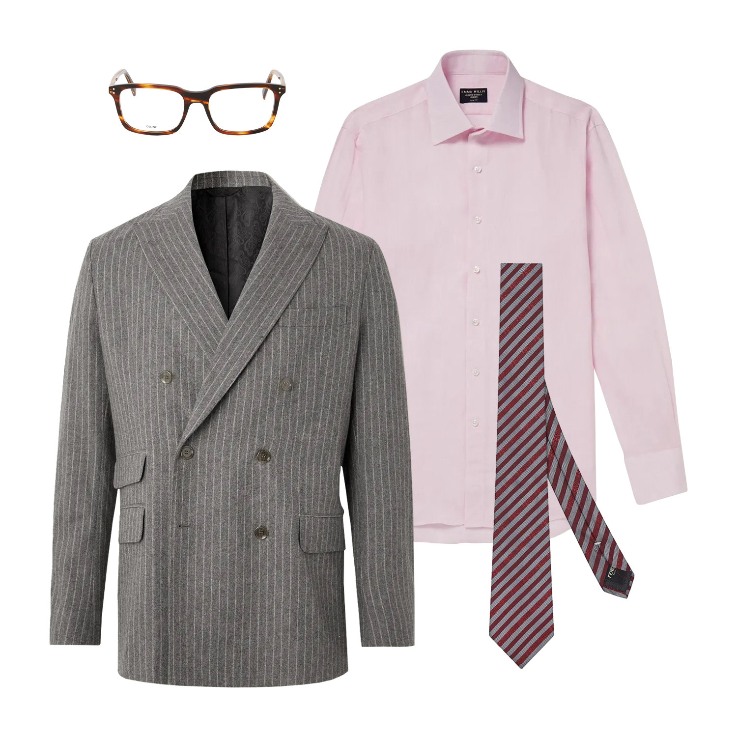 Пиджак, Acne Studios, €595; рубашка, Emma Willis, €268; галстук, Fendi, 16 500 руб.; очки Celine, €183 Пиджак Acne Studios, €595; рубашка Emma Willis, €268; галстук Fendi, 16 500 руб.; очки Celine, €183