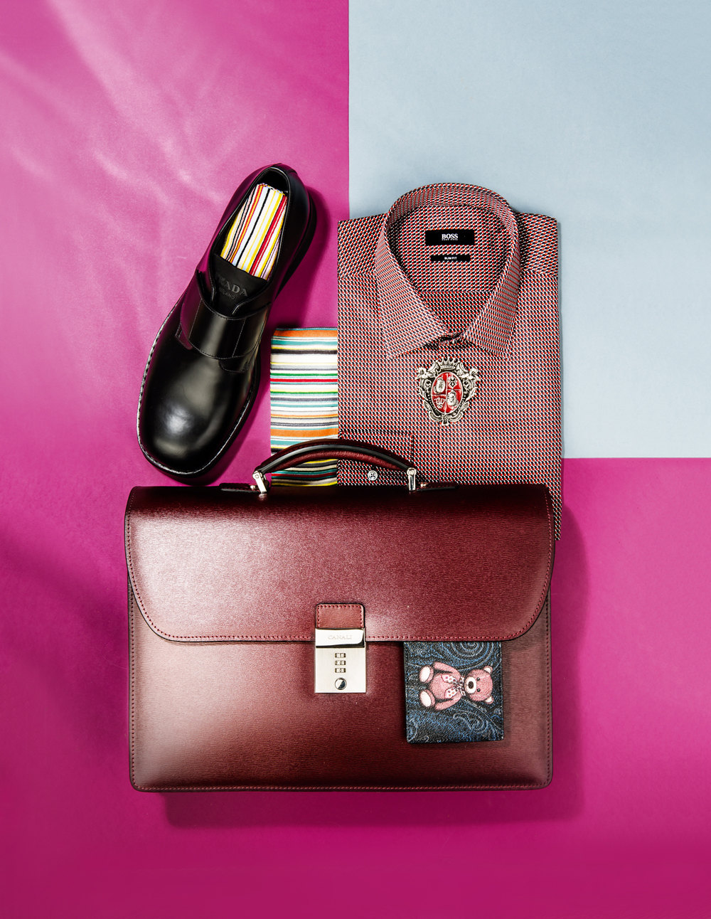 Дерби Prada Носки Paul Smith
Рубашка Boss Брошь EtroПортмоне Etro Портфель Canali Дерби Prada Носки Paul Smith Рубашка Boss Брошь EtroПортмоне Etro Портфель Canali